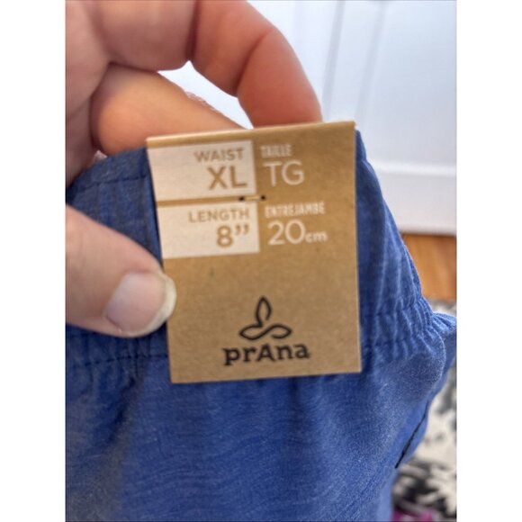 prAna Rich Sapphire Metric E-Waist Shorts Men's X-large 8" inseam NWT - Picture 7 of 8